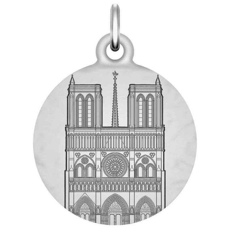 pendentif notre dame de paris avec motif rosace style art nouveau